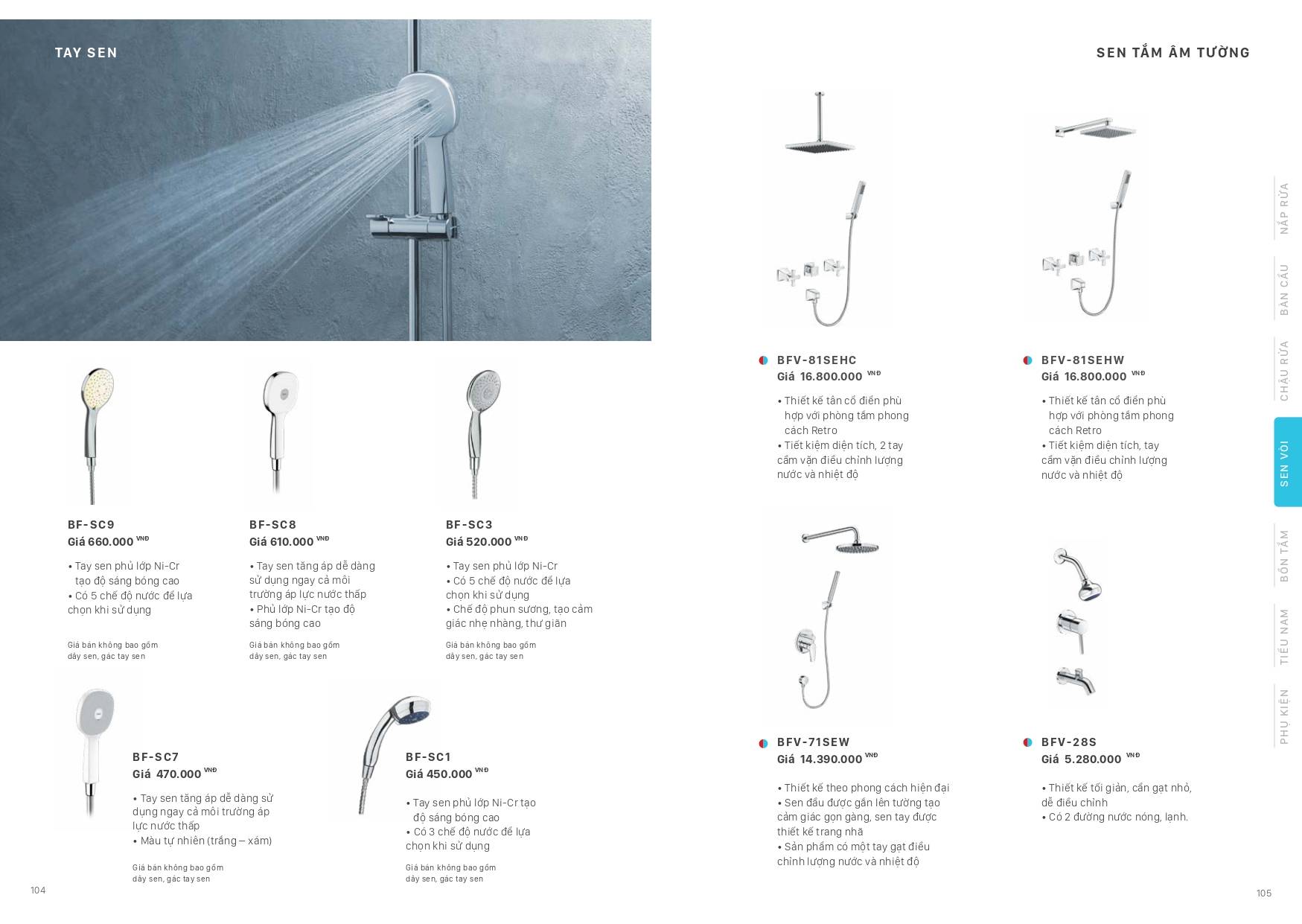 Thiết bị vệ sinh INAX Catalogue và Bảng giá mới nhất 2024 /Page 52